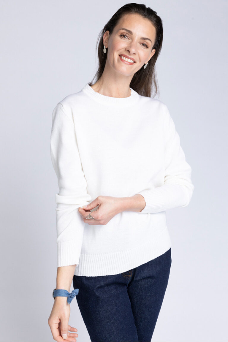 Maison Solfin - Pull uni en laine Made in France| B.Solfin