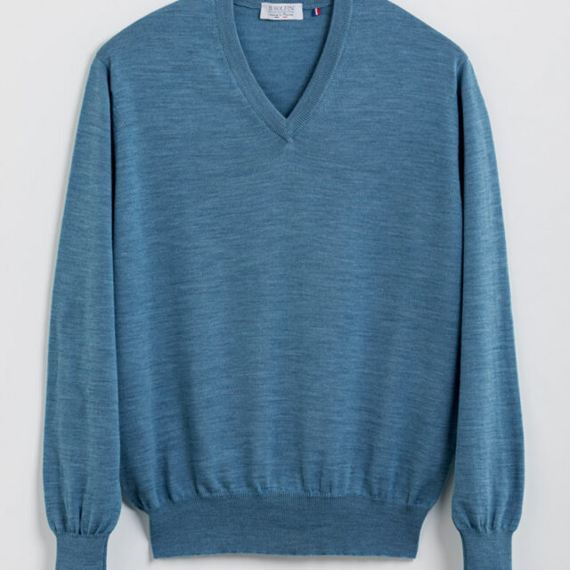 Maison Solfin - Pull homme encolure V Made in France| B.Solfin