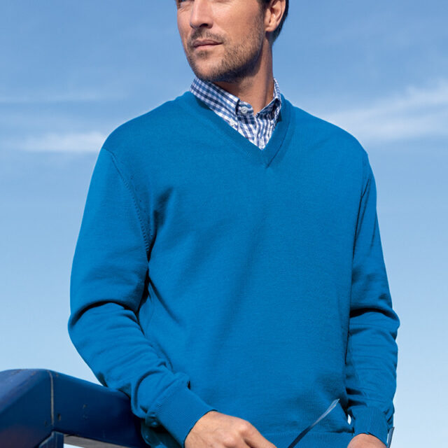 Maison Solfin - Pull homme encolure V Made in France| B.Solfin