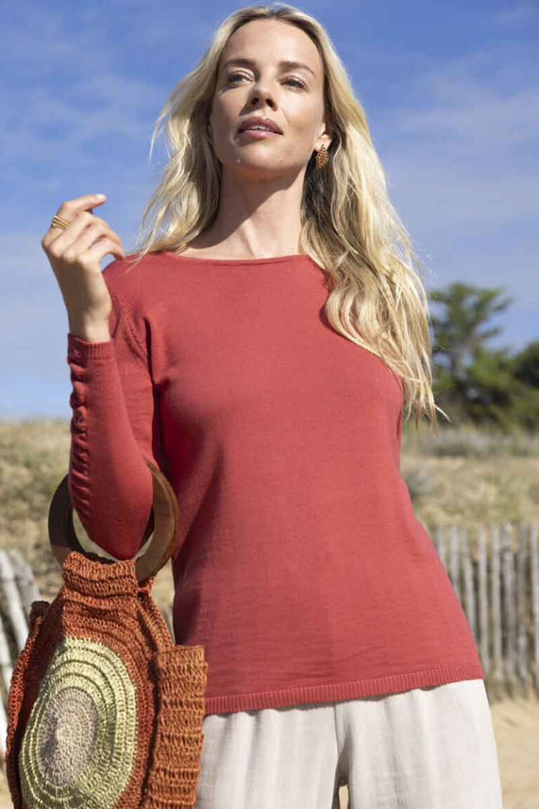 Maison Solfin - Pull laine manches bouillonée Made in France| B.Solfin