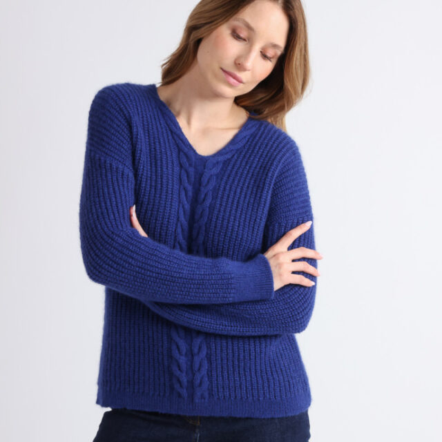 Maison Solfin - Pull maille perlée Made in France| B.Solfin