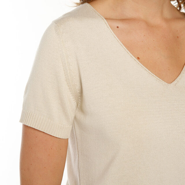 Maison Solfin - Pull col V en coton Made in France| B.Solfin