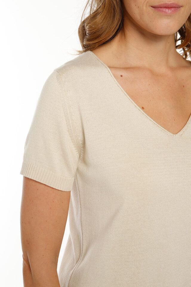 Maison Solfin - Pull col V en coton Made in France| B.Solfin