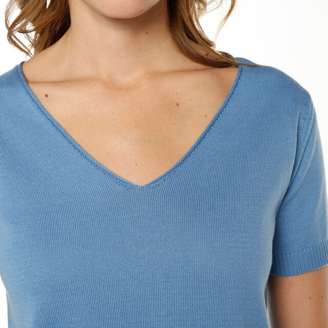 Maison Solfin - Pull col V en coton Made in France| B.Solfin