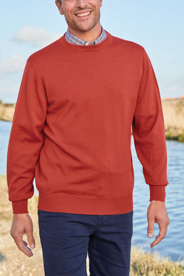 Maison Solfin - Pull mérinos ras du cou Made in France| B.Solfin