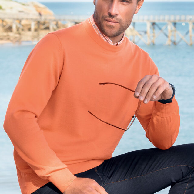Maison Solfin - Pull mérinos ras du cou Made in France| B.Solfin
