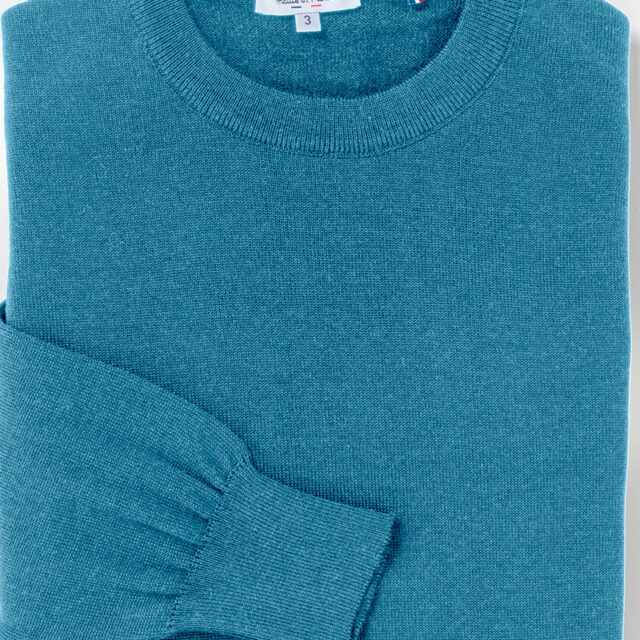 Maison Solfin - Pull mérinos ras du cou Made in France| B.Solfin