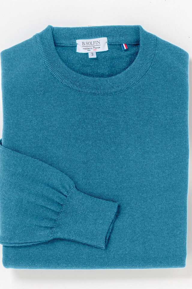 Maison Solfin - Pull mérinos ras du cou Made in France| B.Solfin