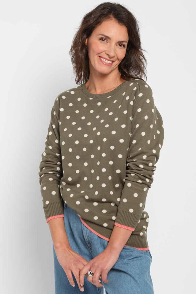 Maison Solfin - Pull à pois en coton Made in France| B.Solfin