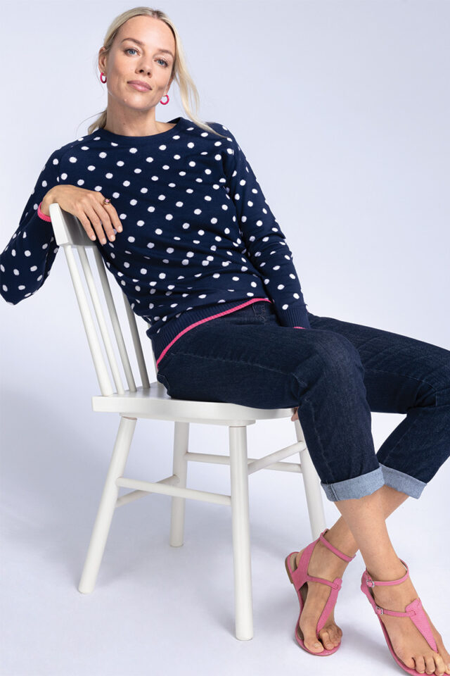 Maison Solfin - Pull à pois Made in France| B.Solfin