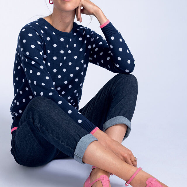 Maison Solfin - Pull à pois Made in France| B.Solfin