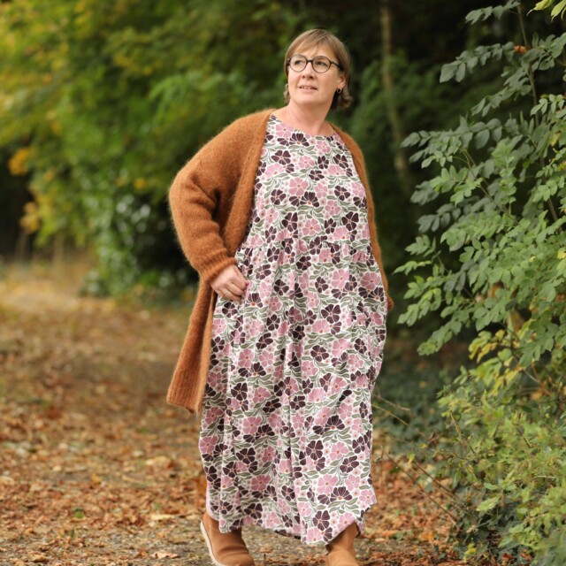 Quintessence - Robe Anaëlle - Double gaze de coton kaki