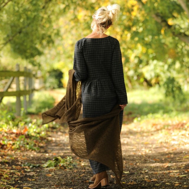 Quintessence - Robe Anaëlle - Flanelle tartan noir