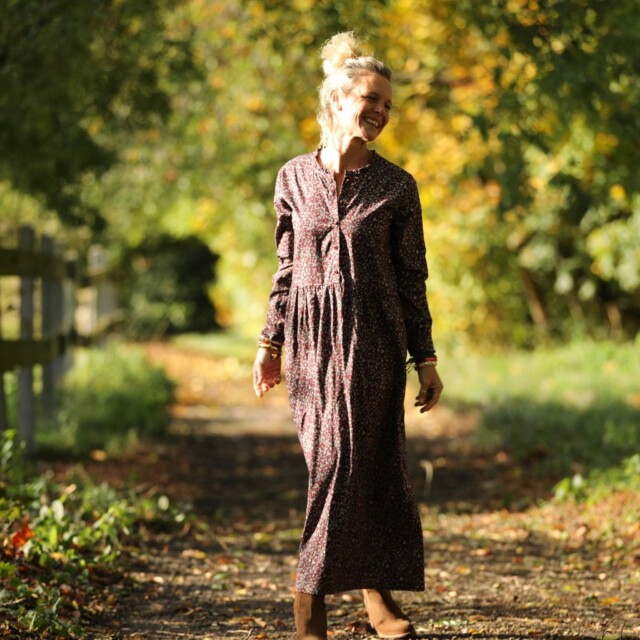 Quintessence - Robe Aurélia - coton Fleurs de Solstice