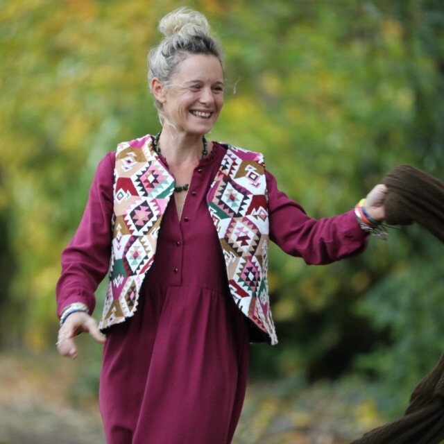 Quintessence - Robe Aurélia - Sergé de viscose Cerise noire