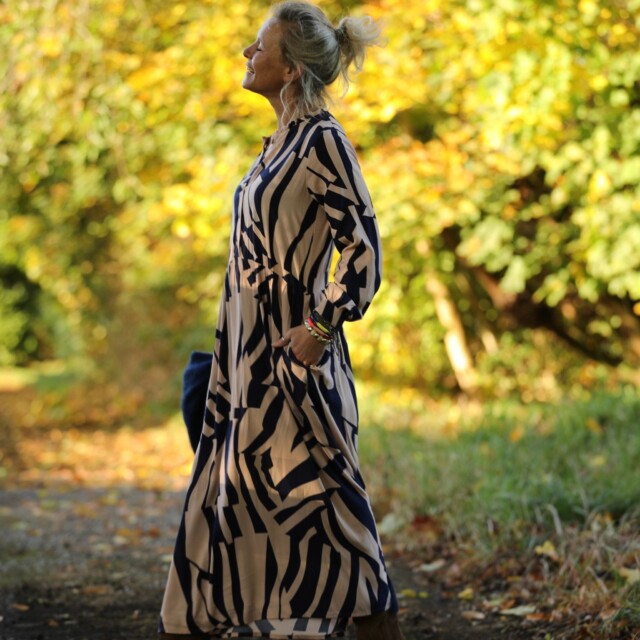 Quintessence - Robe Aurélia - Viscose vague graphique