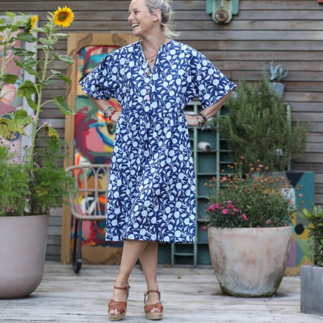 Quintessence - Robe Capucine - imprimé "Danse florale"