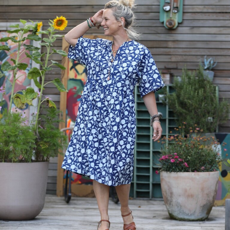 Quintessence - Robe Capucine - imprimé "Danse florale"