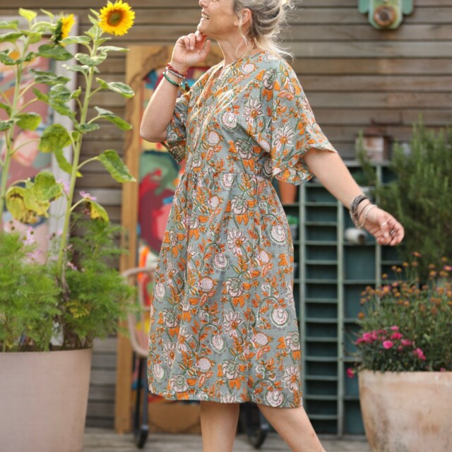 Quintessence - Robe Capucine - imprimé "Jardin secret"