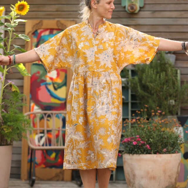 Quintessence - Robe Capucine - imprimé "Lumière sereine"