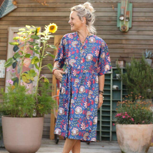 Quintessence - Robe Capucine – imprimé “Murmures”