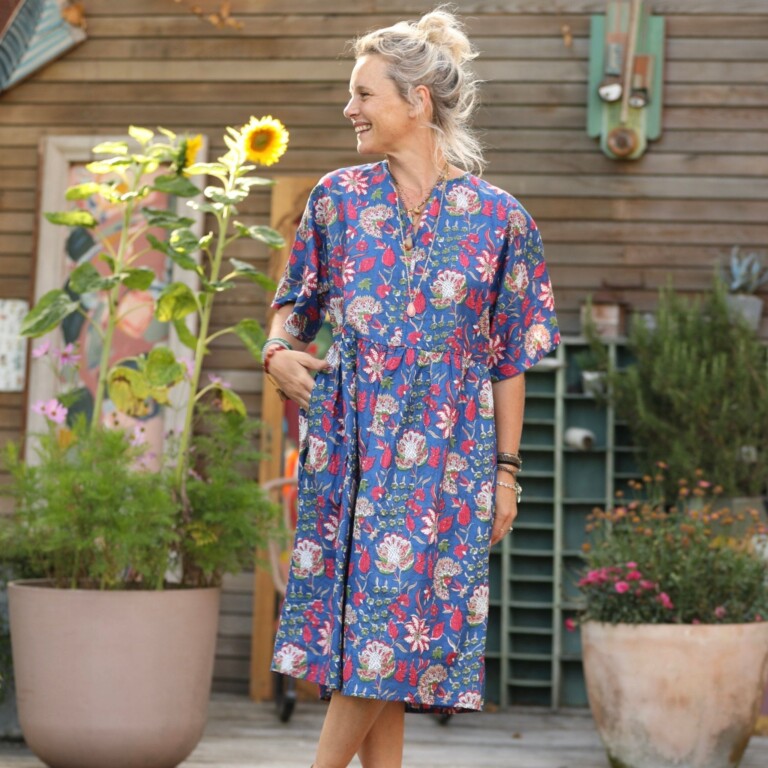 Quintessence - Robe Capucine - imprimé "Murmures"