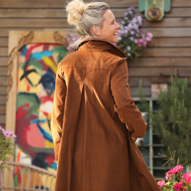 Quintessence - Robe Carole – Velours milleraies Écureuil