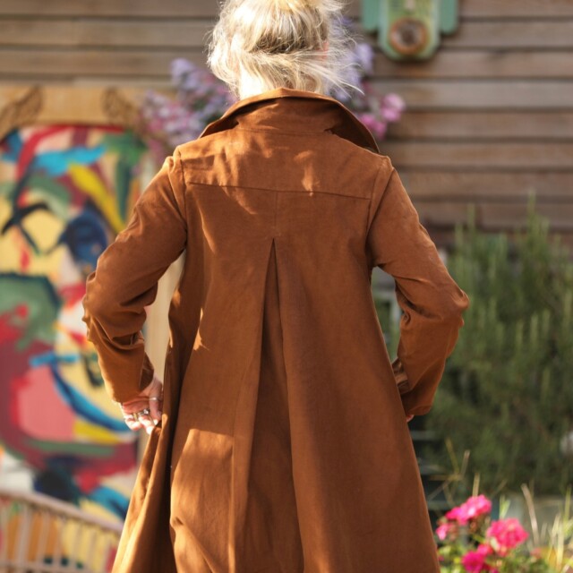 Quintessence - Robe Carole – Velours milleraies Écureuil