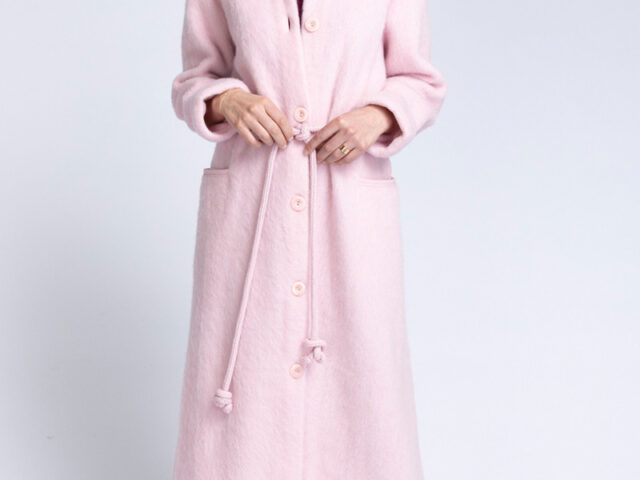 Maison Solfin - Robe de chambre boutonnée en laine Made in France| B.Solfin