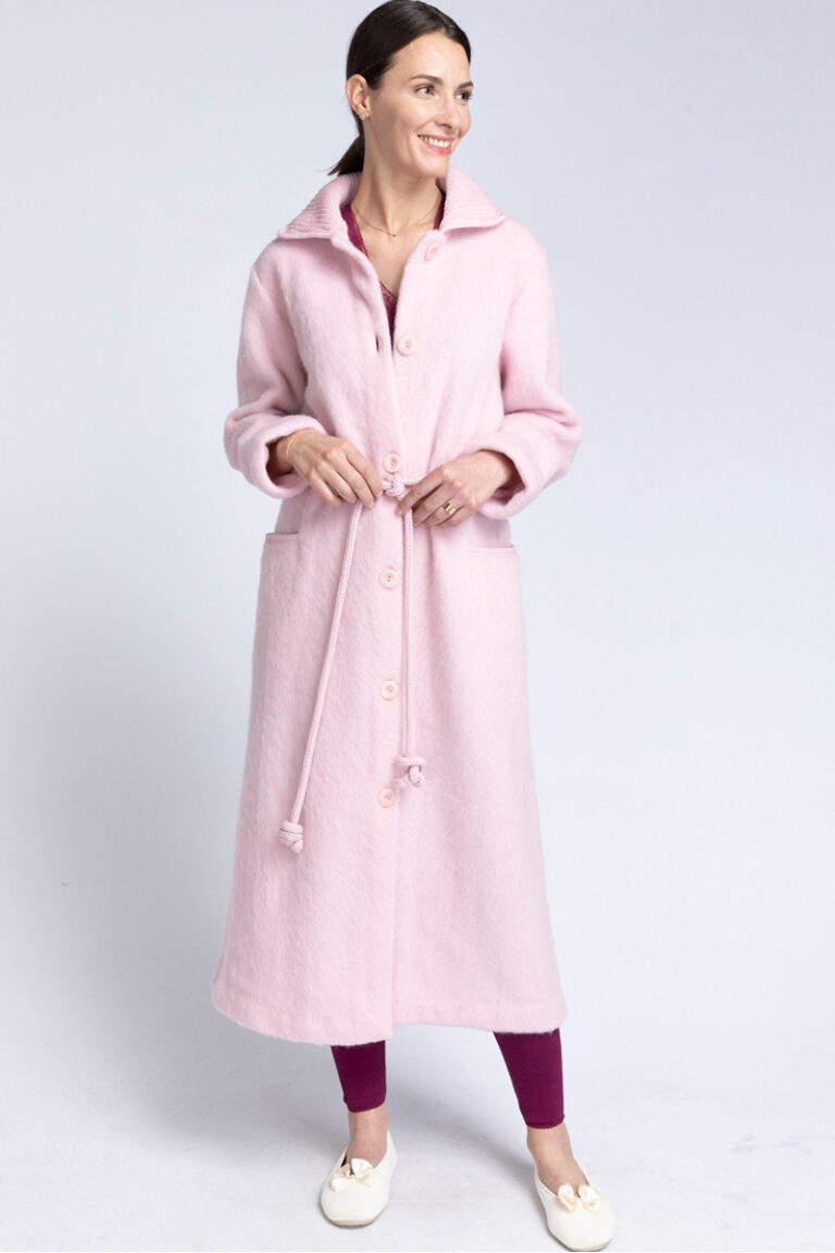 Maison Solfin - Robe de chambre boutonnée en laine Made in France| B.Solfin