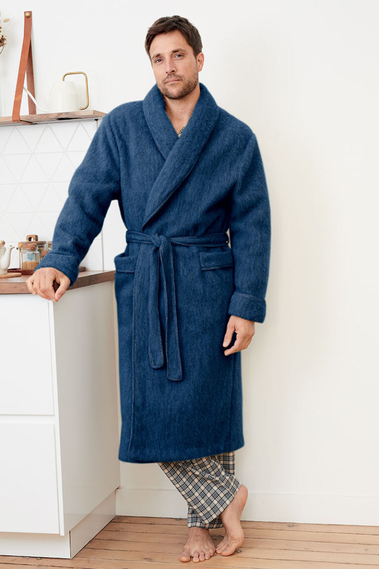 Maison Solfin - Robe de chambre en laine des Pyrénées Made in France| B.Solfin