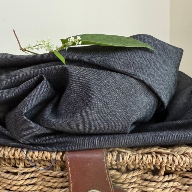 Quintessence - Robe Edonie manches longues - jean noir