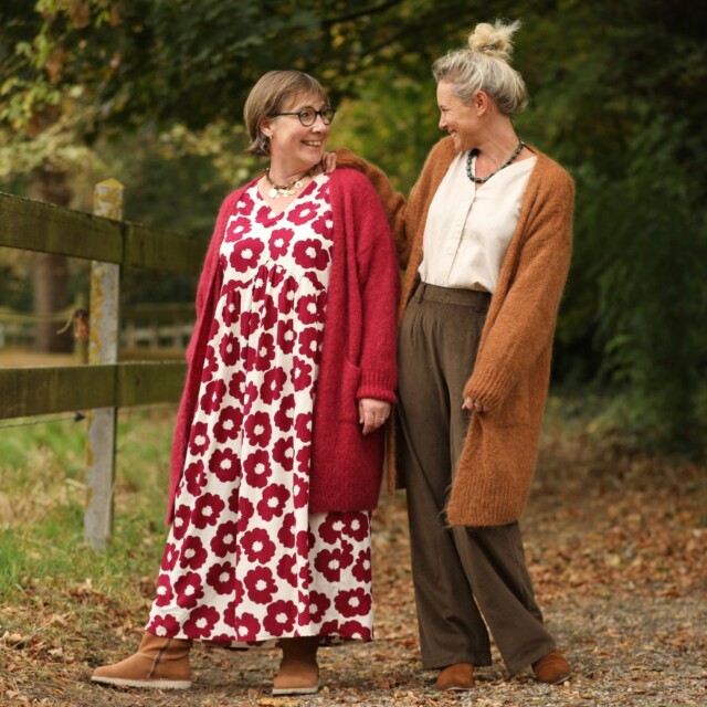 Quintessence - Robe Edonie manches longues – Viscose Fleur Grenade