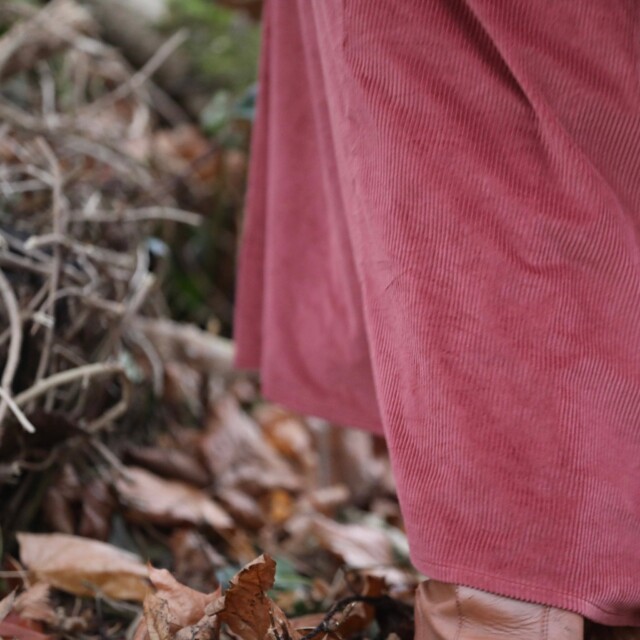 Quintessence - Robe Louisa - velours côtelé terracotta