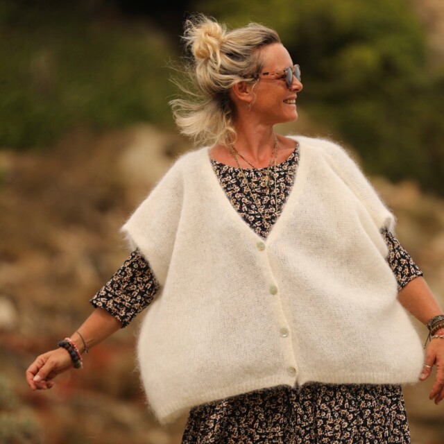 Quintessence - Robe Louisa viscose fleurettes dorées