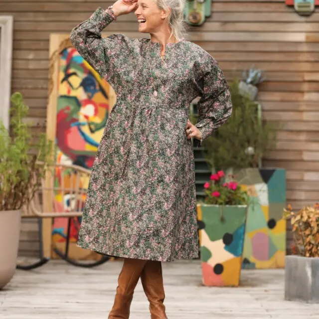 Quintessence - Robe Orlane – popeline de coton Brise boisée
