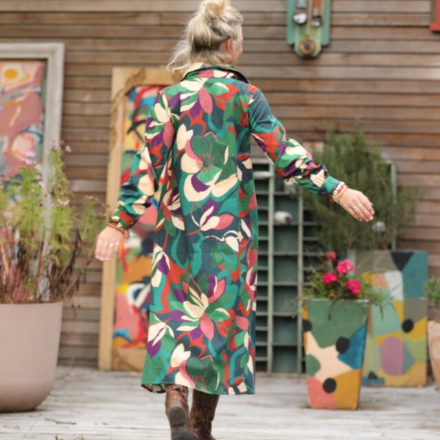 Quintessence - Robe Pensée - Satin de coton Couleurs de saison