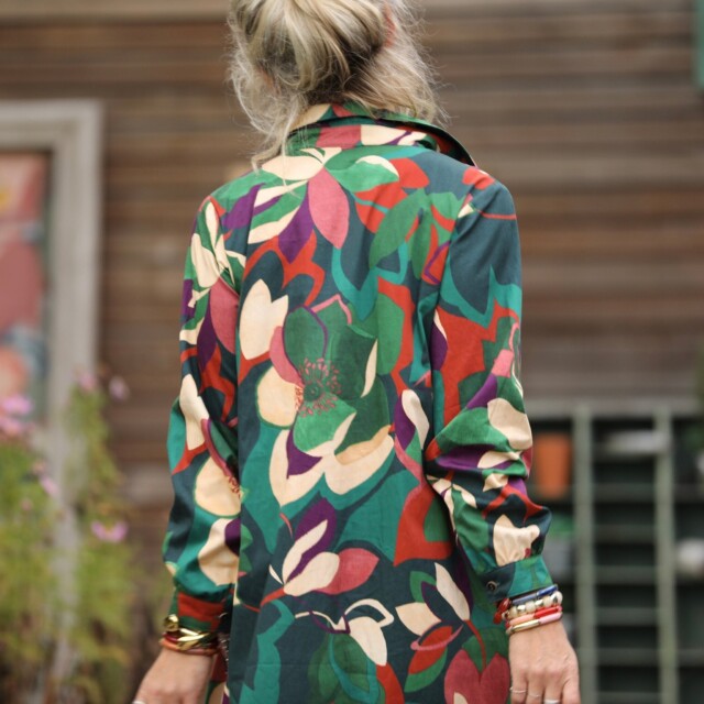 Quintessence - Robe Pensée - Satin de coton Couleurs de saison