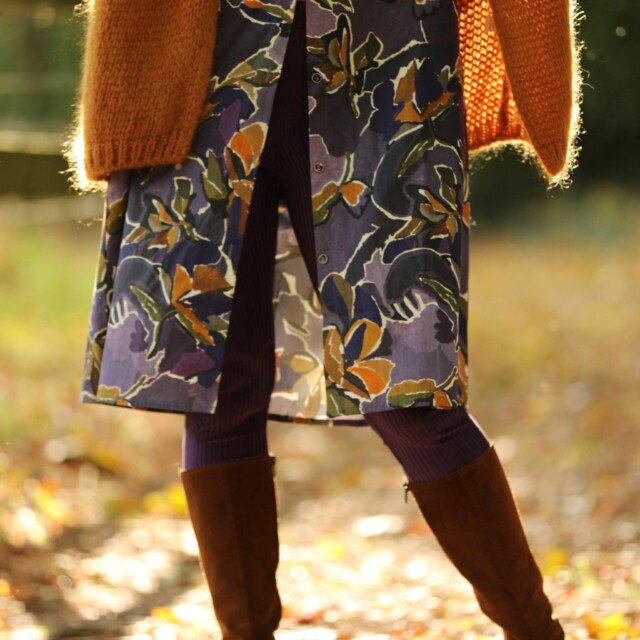 Quintessence - Robe Yuna - satin de coton Bois de Myrte