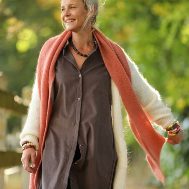 Quintessence - Robe Yuna - Velours milleraies moka