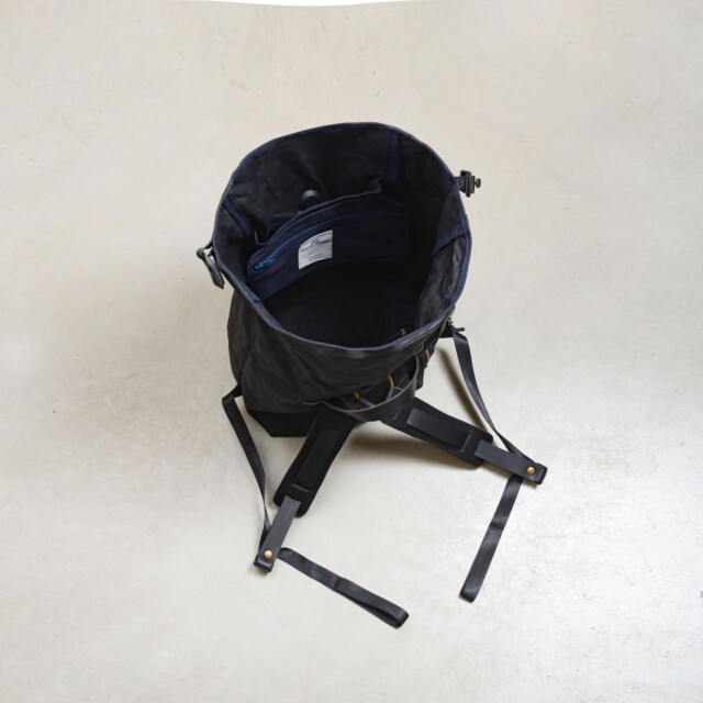 Bleu De Chauffe - Sac à dos Météore - Noir waxé