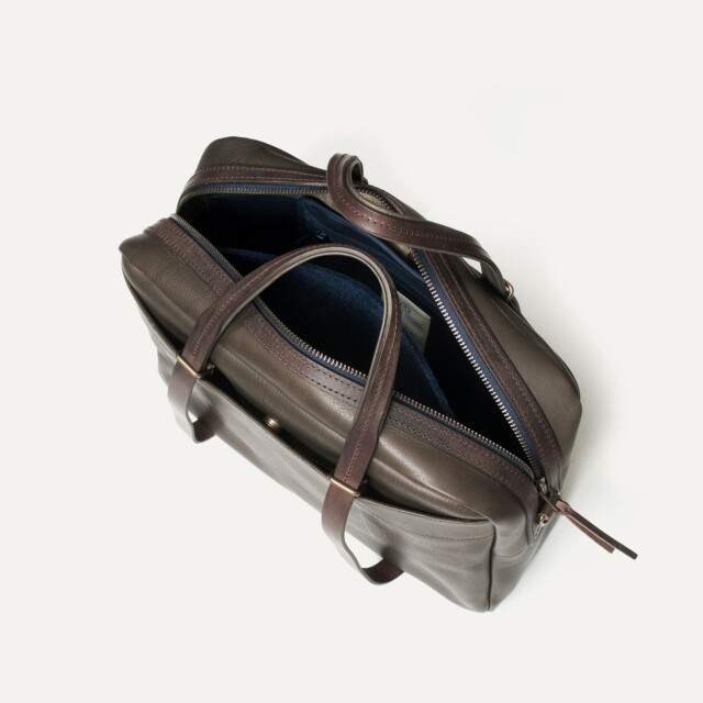 Bleu De Chauffe - Sac business Report - Marron kaki (Smog)