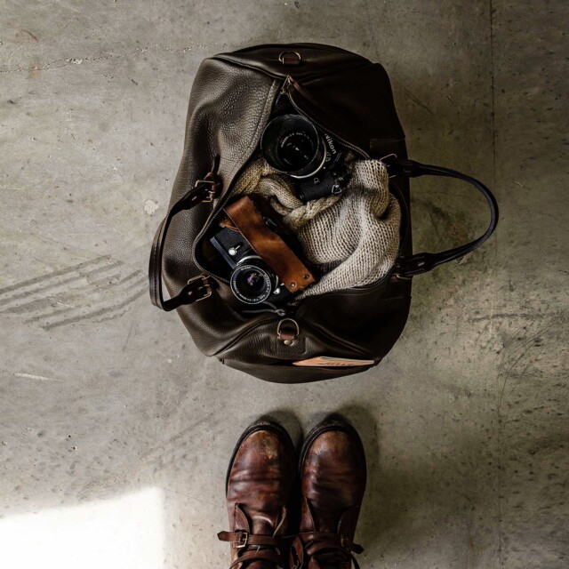 Bleu De Chauffe - Sac de voyage Hobo - Marron Kaki (Smog)