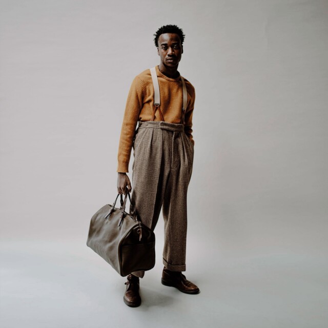 Bleu De Chauffe - Sac de voyage Hobo - Marron Kaki (Smog)