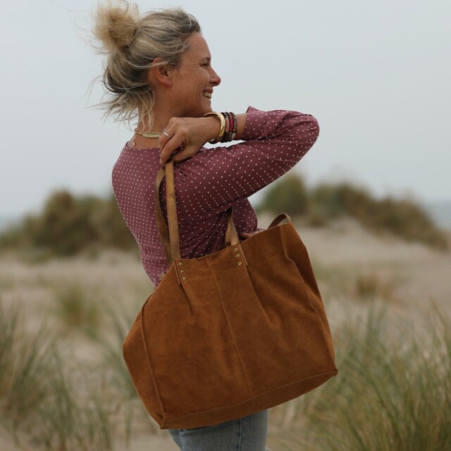 Quintessence - Sac Lisière – Cuir caramel