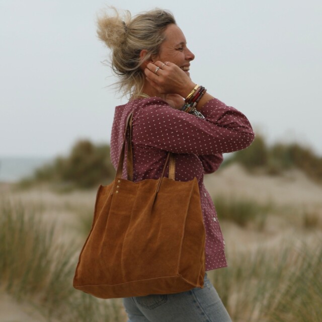 Quintessence - Sac Lisière – Cuir caramel