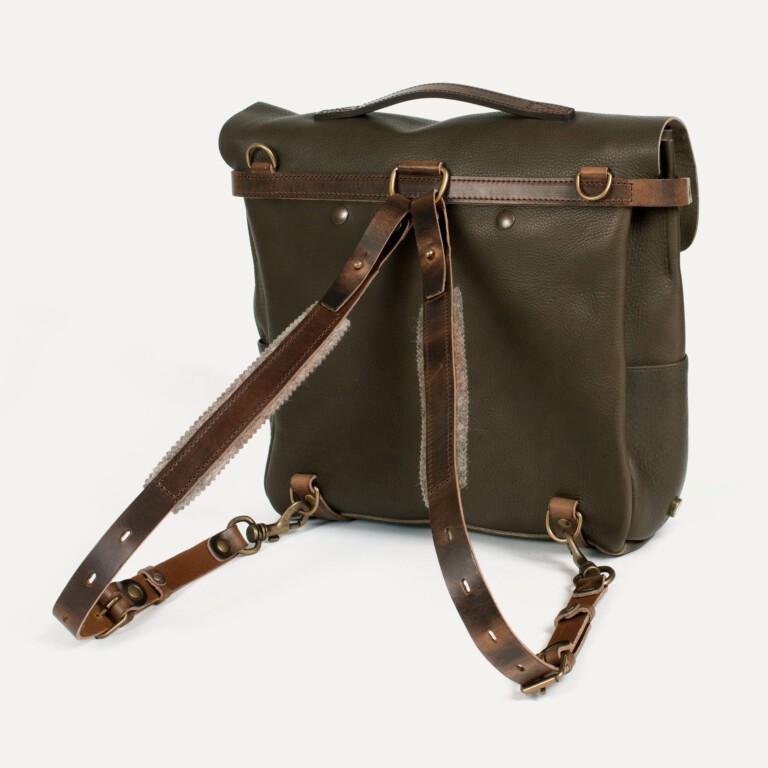 Bleu De Chauffe - Sac Postier Eclair L - Marron Kaki (Smog)