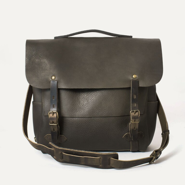 Bleu De Chauffe - Sac Postier Eclair L - Marron Kaki (Smog)