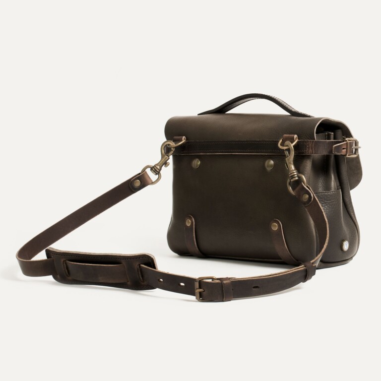 Bleu De Chauffe - Sac Postier Eclair S - Marron Kaki (Smog)