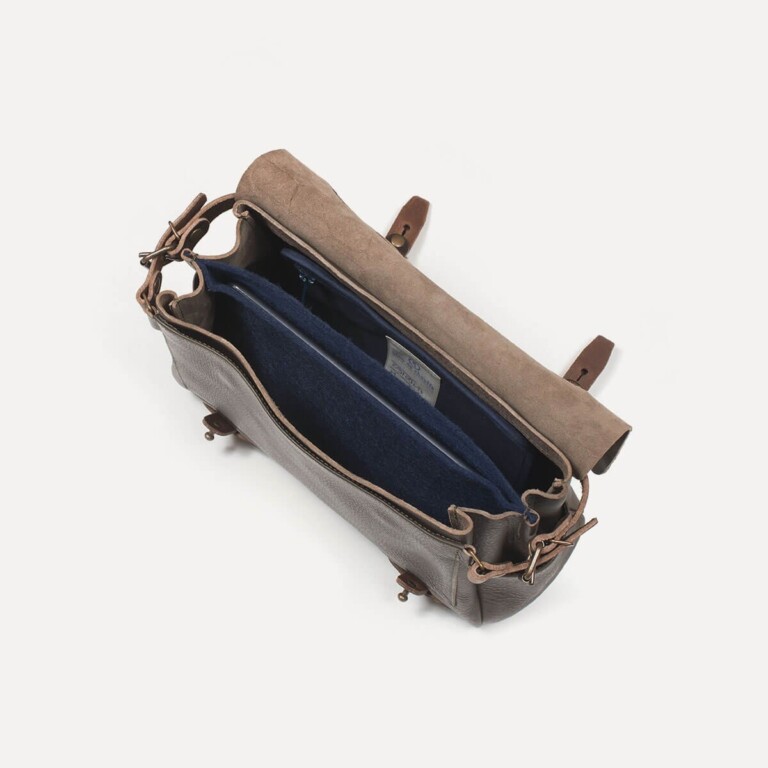 Bleu De Chauffe - Sac Postier Eclair S - Marron Kaki (Smog)